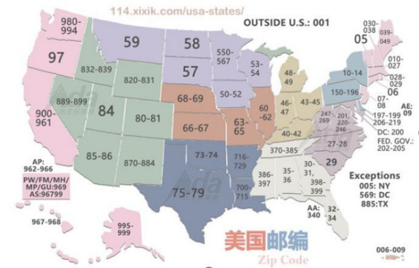 如何劃分美西、美中、美東地區(qū)？