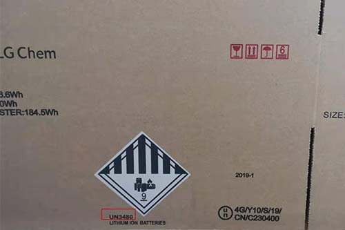 帶電產(chǎn)品外箱印刷9類危險品標(biāo)識和UN編碼